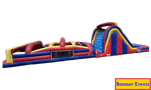 Combo 20: 18ft Dual Lane Slide & 44ft Obstacle Course